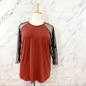 Lularoe Raglan Illusion Randy 3XL